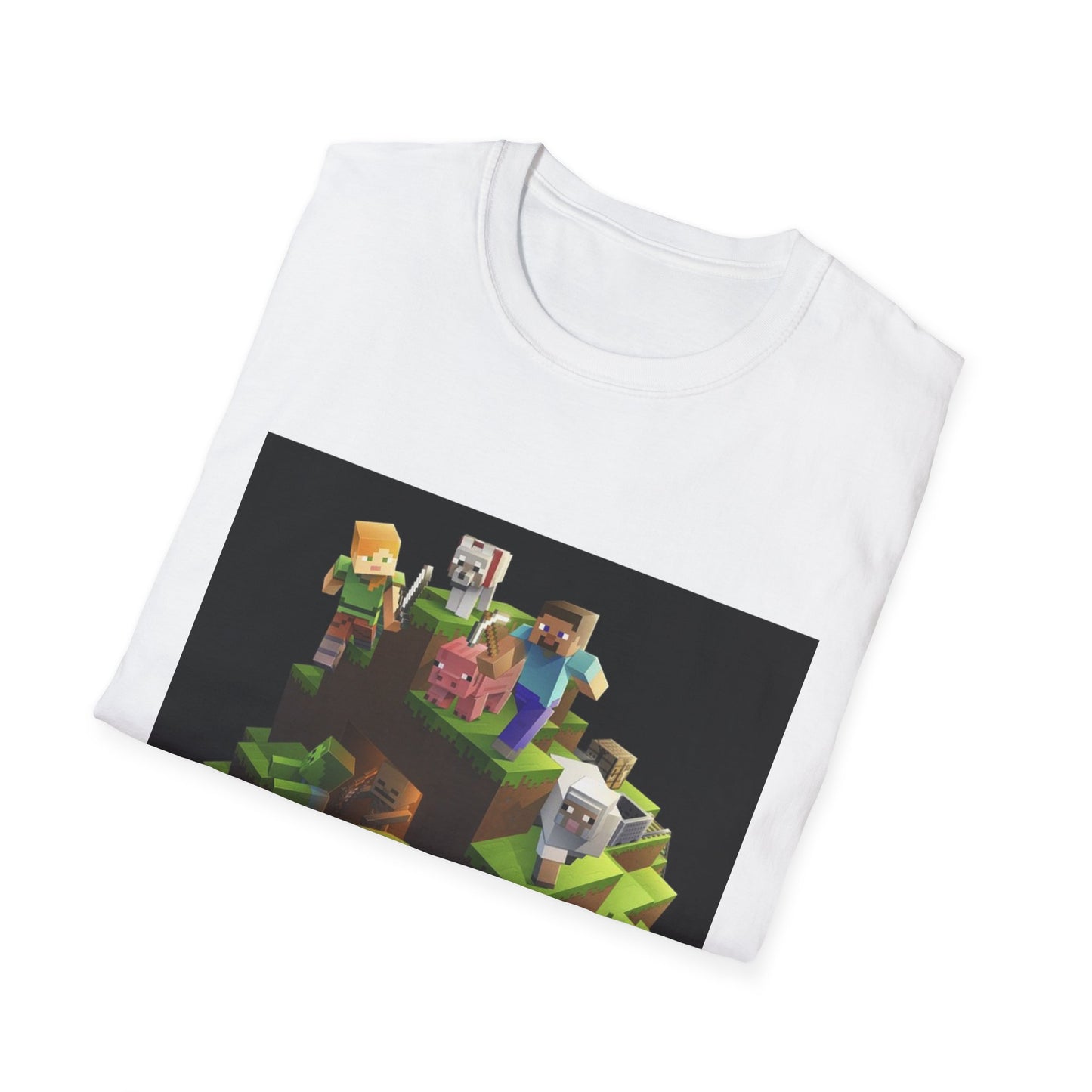 Minecraft Unisex Softstyle T-Shirt | Perfect for Gamers, Birthdays, Casual Wear, Gift for Kids and Adults